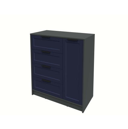 Тумба Тренд КТ-Т90 (Антрацит ЛДСП/ Индиго ЛМДФ) Ш900 В1020 Г451 Тумба Тренд КТ-Т90 (Антрацит ЛДСП/ Индиго ЛМДФ) Ш900 В1020 Г451